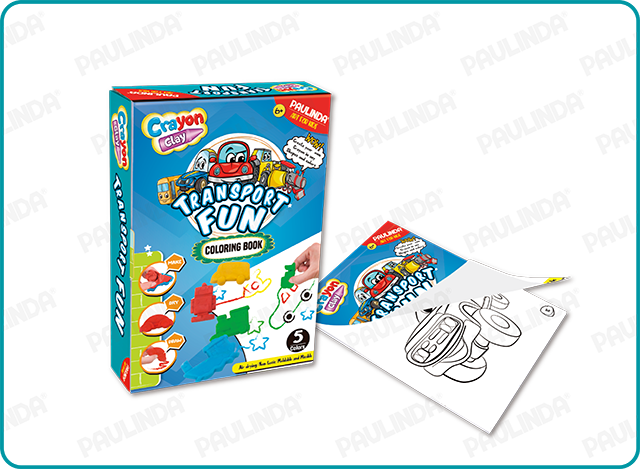 5×30g Crayon Clay Transport Fun Color Box