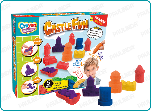 5×30g Crayon Clay Castle Fun Color Box