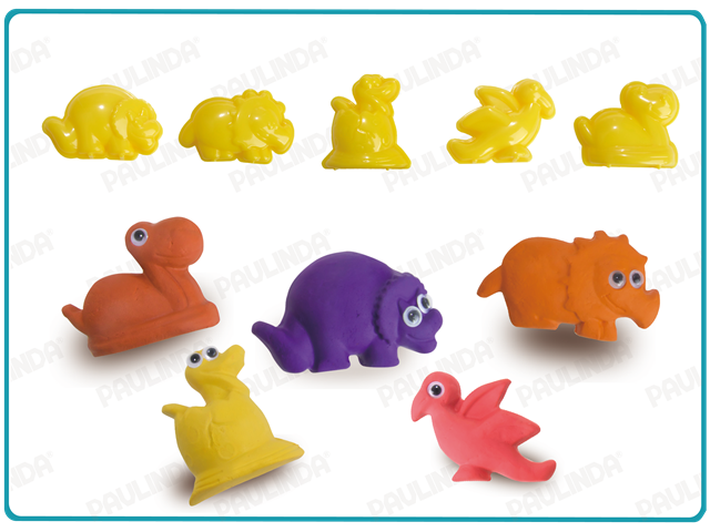 5×30g Crayon Clay Dinosaur Color Box